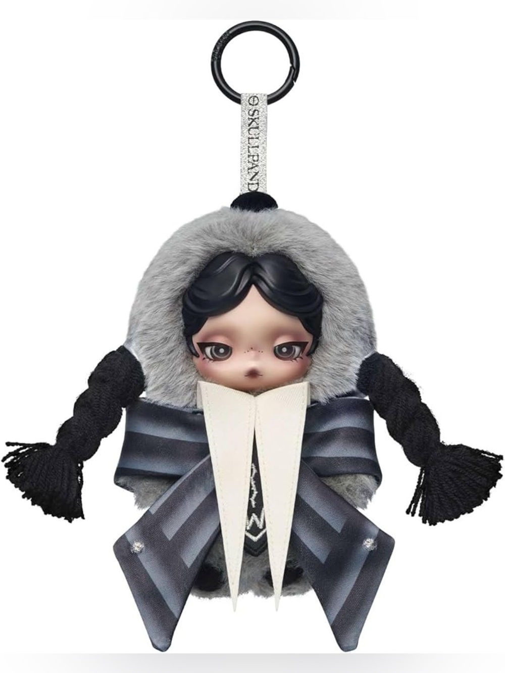 Pop Mart Skullpanda Wednesday Addams Nevermore‎ Uniform Plush Pendant Keychain